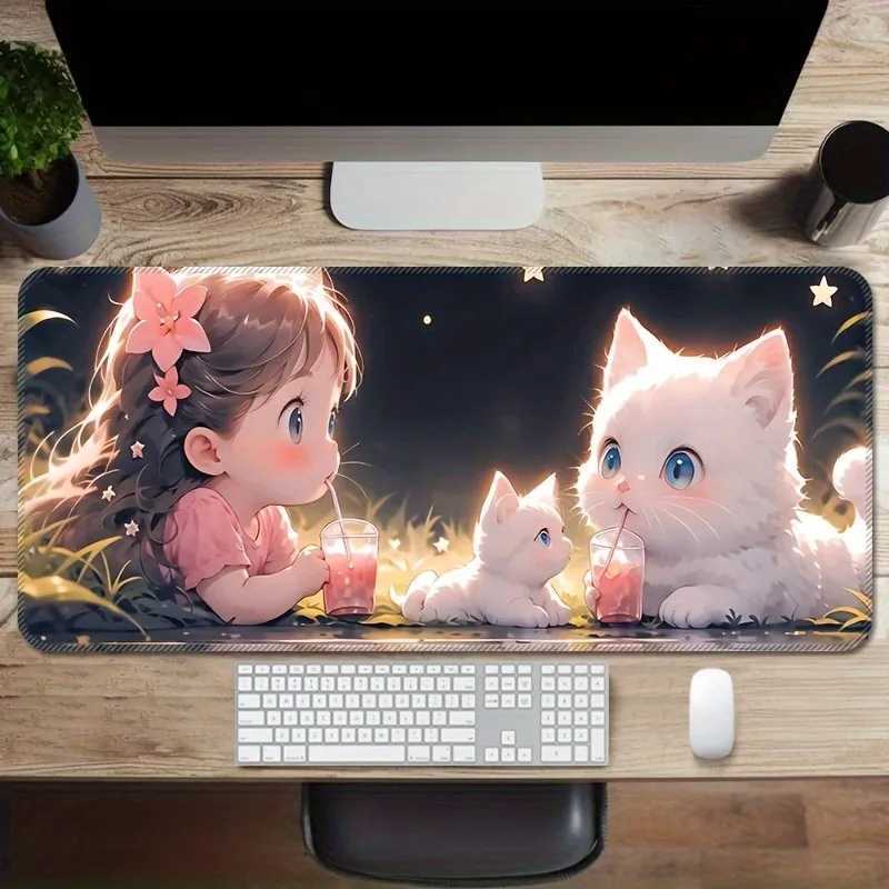 Cute Cats Mouse Pads Gamer Cabinet Desk Mat Computer and Office Supplies Keyboard Gaming Pad Mouspad Xxl Mousepad Speed Deskmat O250118