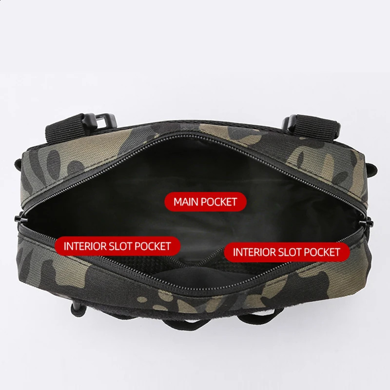 Fishing vest bag mens camouflage fishing bait practical tactical bag waist bag outdoor mountain camping hiking EDC hunting 250120