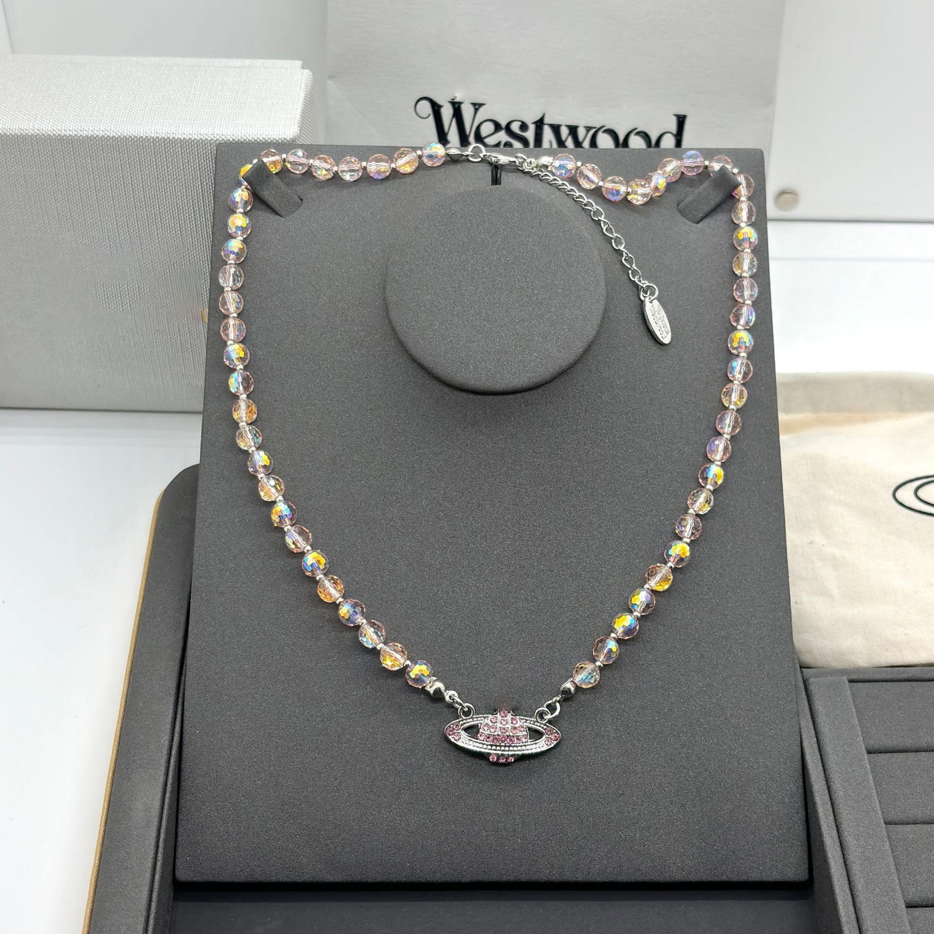 Pin Saturn Pearl Necklace Designer necklace Planet Necklace Chain Luxury Gift Silver plated Elegant Pendant necklace Stainless jewelry wedding