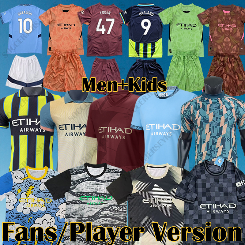 man city 24 25 HAALAND jersey man city kids kit GREALISH MAN CITIES ALVAREZ Mancheste rs city football tops shirts 2024 DE BRUYNE FODEN