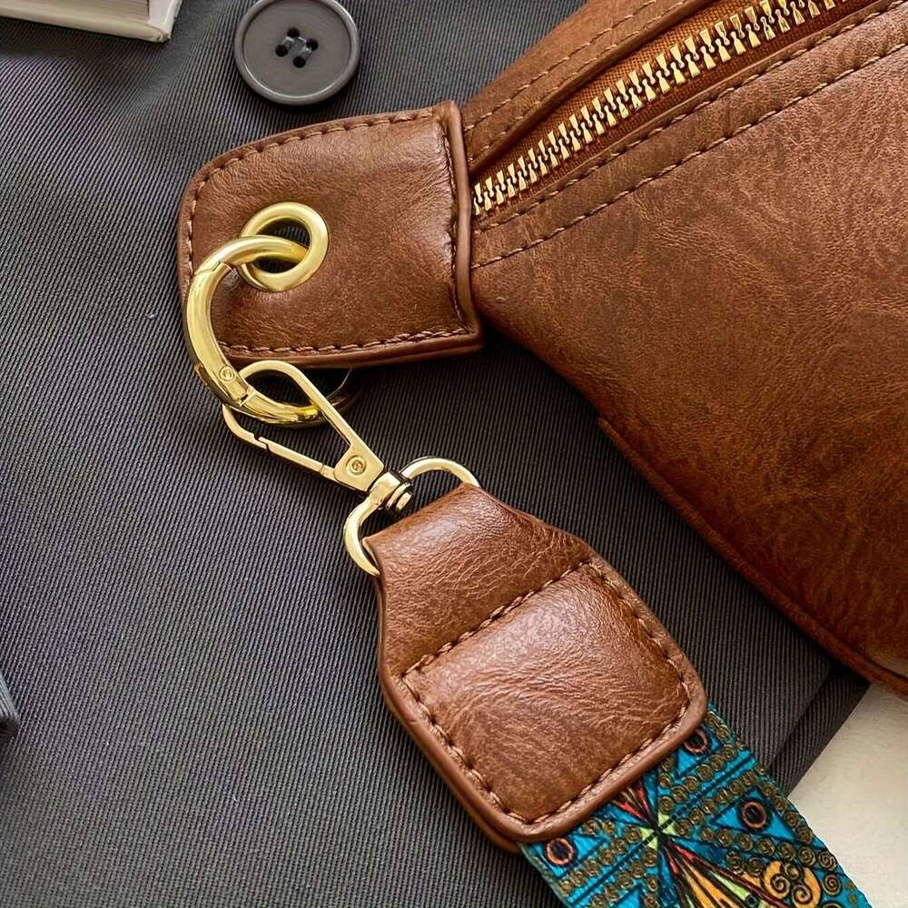 2023 Autumn/Winter Fashion Women's Backpack Style Artificial Leather Waist Bag with Adjustable Wide Shoulder Strap, Anti Staining, Zipper Closure