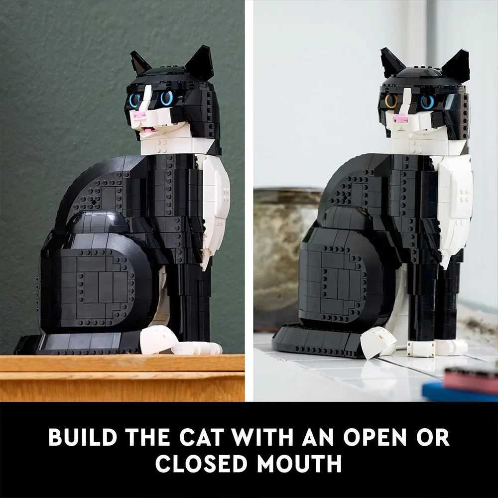 Ideas Building blocks Set Home Dcor Cat Gift for Animal-Lovers Cat Gifts Collectible Model Creative Activi for Adult W250115