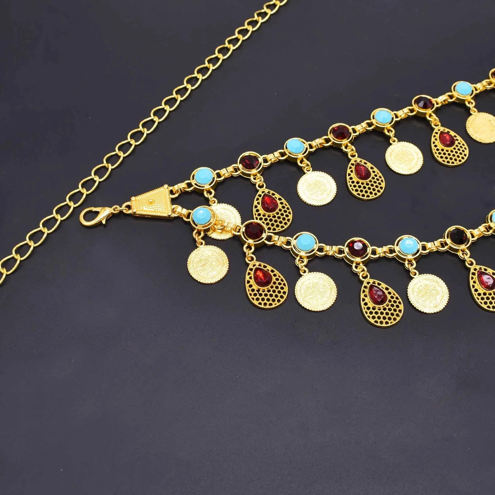 Gypsy Metal Hippie Boho Flower Turkish Bohemian Shimmy Dress Belt Belly Dance Waist Chain Coins Sexy Body Afghan Indian Jewelry 250117