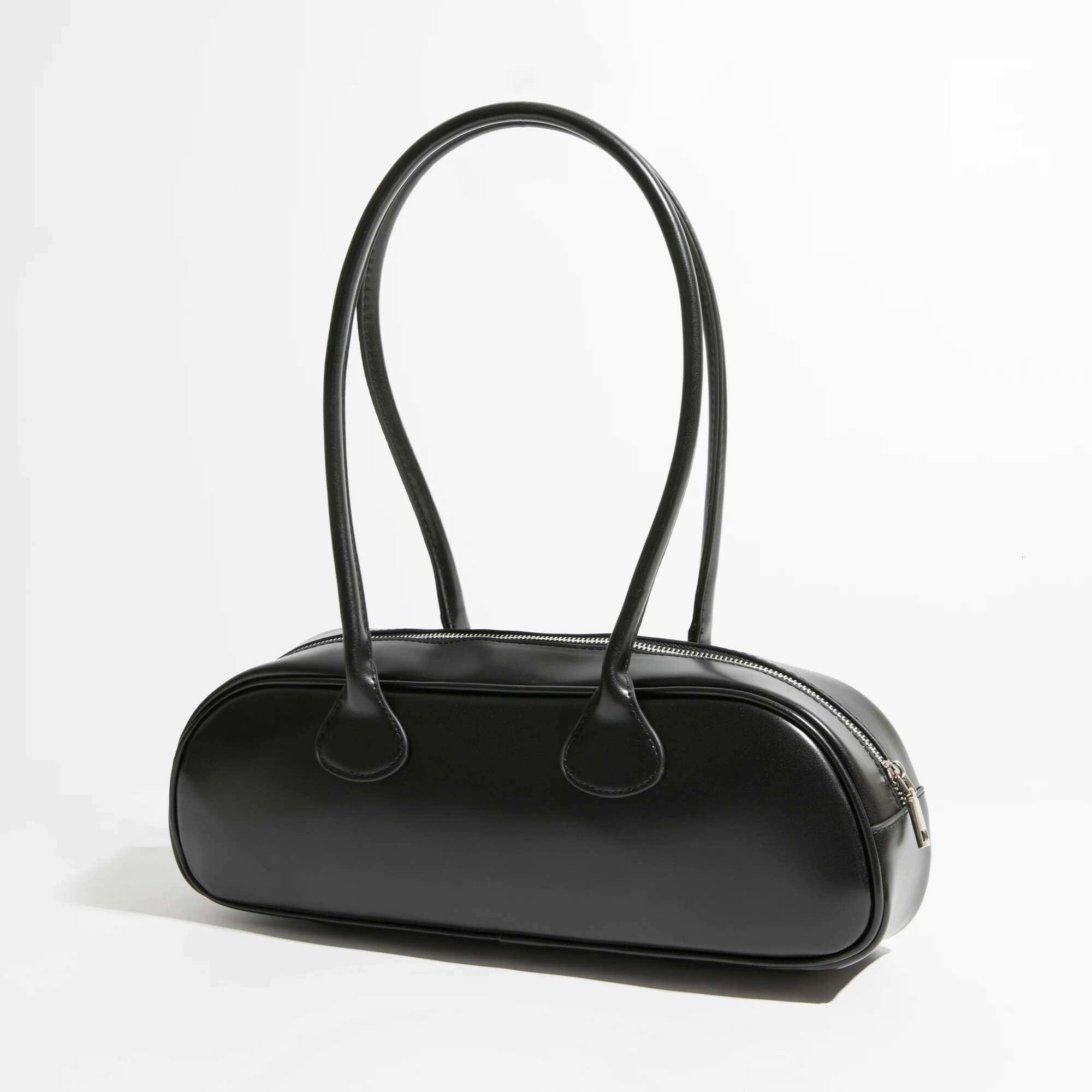 MABULA Classical Underarm Hobo Bag Simple Vegant Leather Women's Satchel Handbag korean Exquisite Black Top Handle Purse