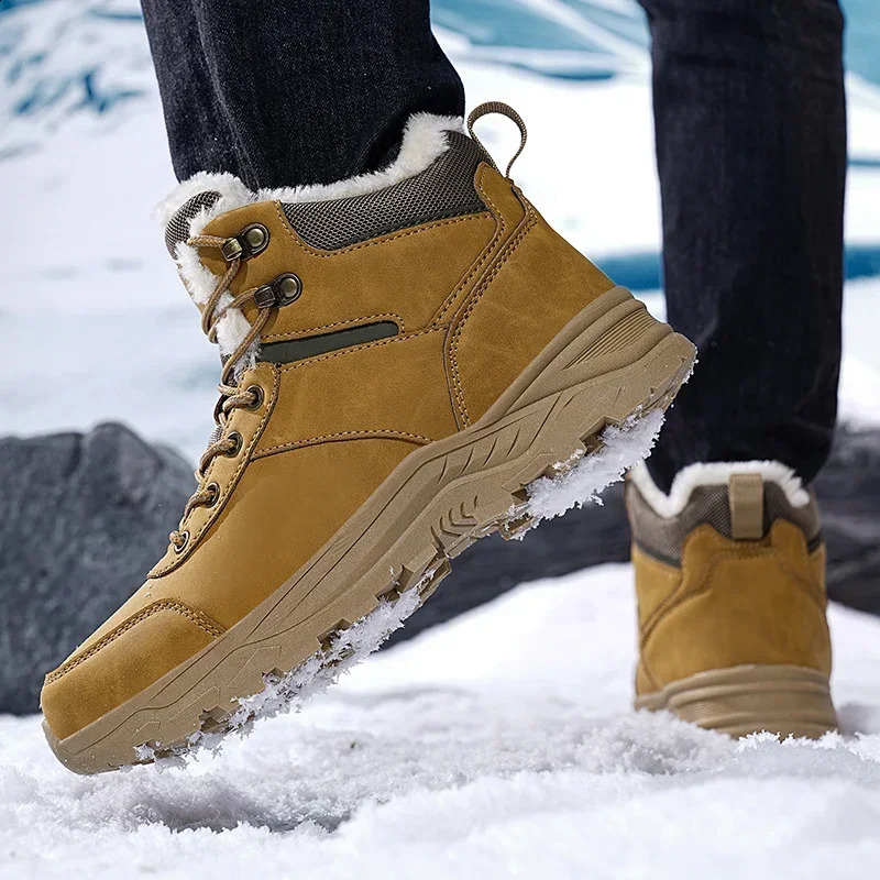 men boots 2024 Winter Slippers Warm Men Shoes Waterproof Non-Slip Plush Sneakers Male tenis shoes Boots Men Sneakers Winter250114bj