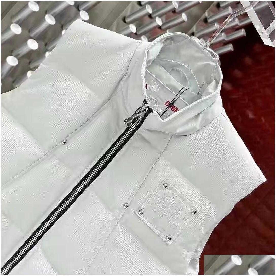 Mens Vests Moose Vest Puffer Canadian Gilet Women Designer Top Quality Waistcoat Letters Printed Outwears Parkas Casual Jacket Ff0 S Otfzo