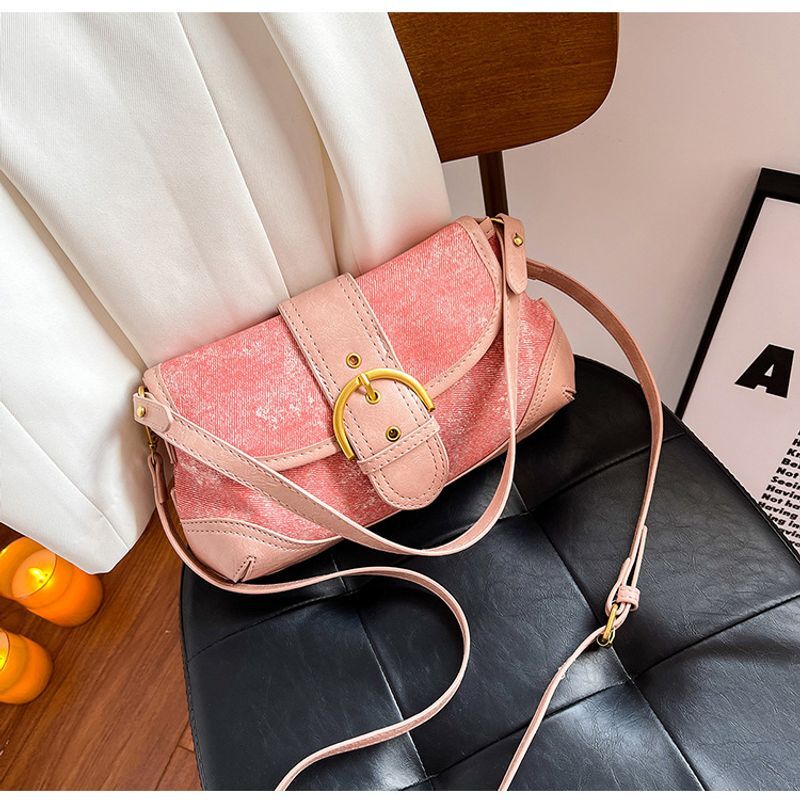 New Simple Retro Ing Denim Underarm Pea Hot Girl One Shoulder Handbag Crossbody Bag Female