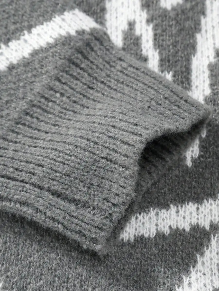 Autumn and Winter Round Neck Warm Mens Top Pullover Sweater Mens Loose Casual Thick Knitted Sweater Mens Jacket 250113