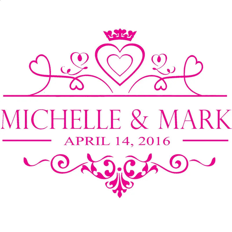 Wedding dance floor decals wedding floor flower embossed vinyl floor stickers party decoration custom name and date DIY decoration WD17 250114