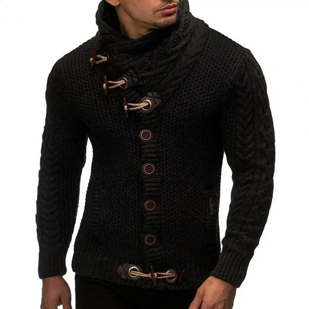 Men Fashion Winter Warm Pullovers Sweater Thick HighNeck LongSleeved Mens Casual Streetwear Large Size S3XL 250114Z
