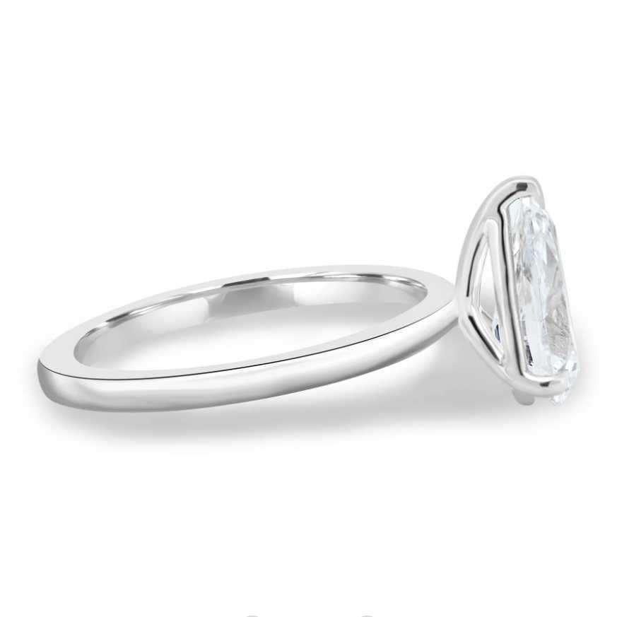 D VVS 2CT 7x10mm pear shape Brillant cut moissanite in 14k white yellow rose gold dia ring