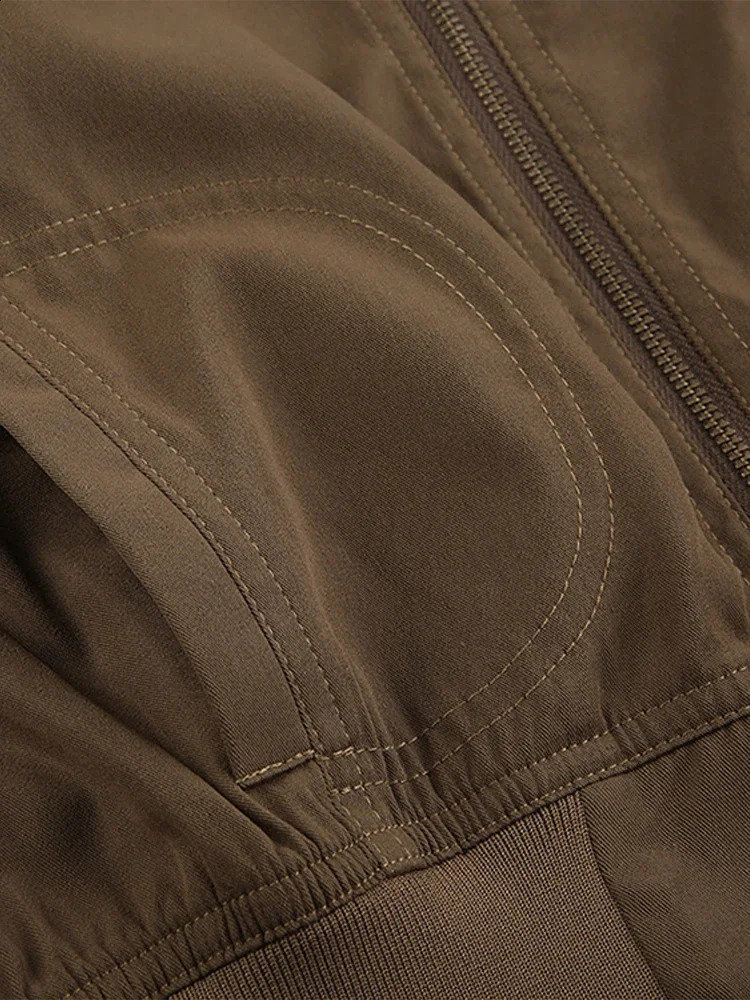 Y2k Vintage Cropped Jackets For Women Casual Long Sleeve Stand Neck Zipper Coat Spring Harajuku Slim Cool Girl Outwears 250118