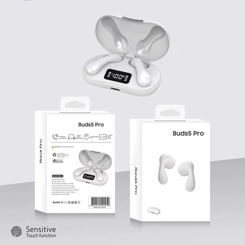 Écouteurs Buds sans fil Pro5 Bluetooth Wireless Headset Magic Recording Band Band Éditeurs In-Auricul