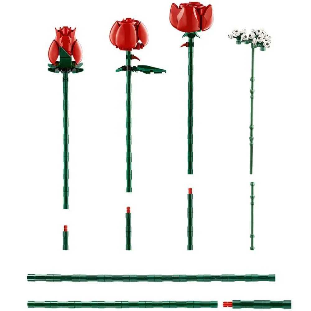 Icons Bouquet of Roses 10328 building blocks Sets Artificial Flowers for Home Dcor Gifts for Anniversary or Any Special Days W250115