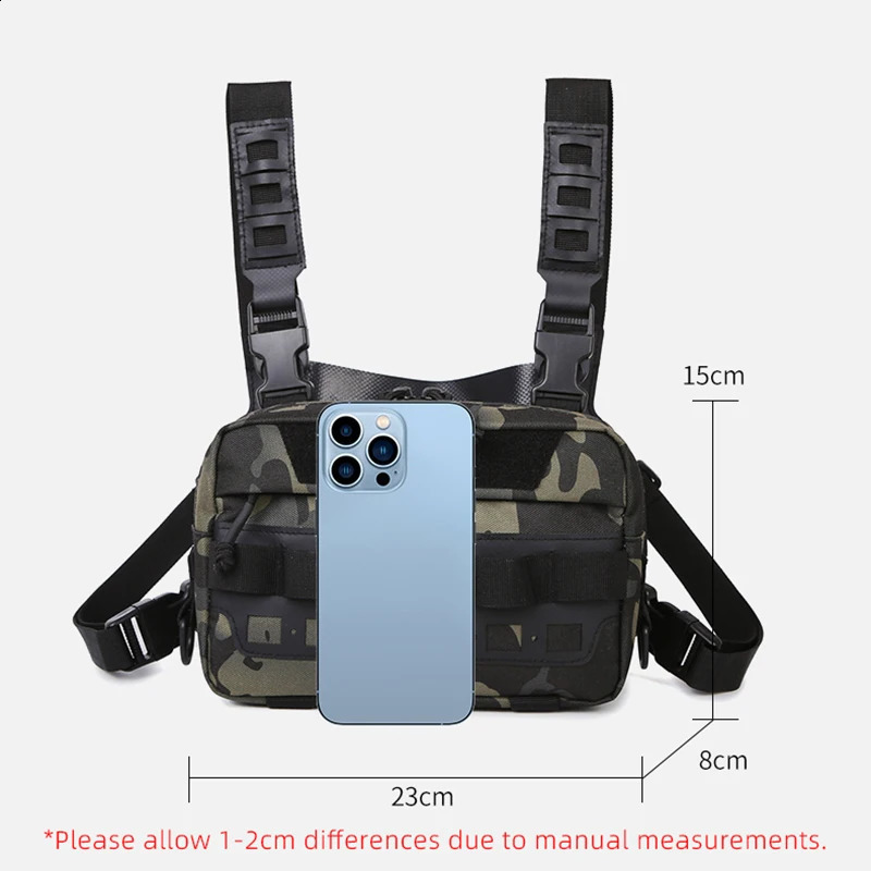 Fishing vest bag mens camouflage fishing bait practical tactical bag waist bag outdoor mountain camping hiking EDC hunting 250120
