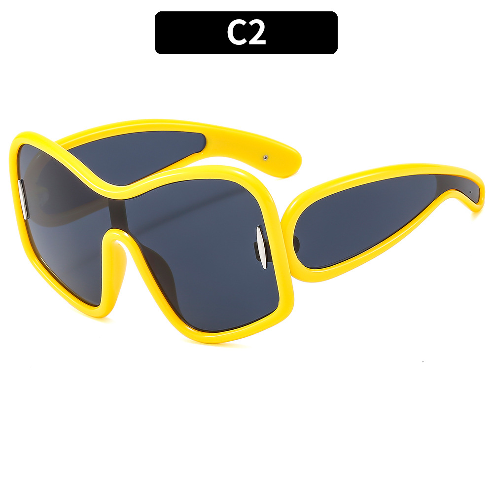 2025 Oversized large frame fashionable high-end sunglasses trendy cool sunglasses personalized sunglasses