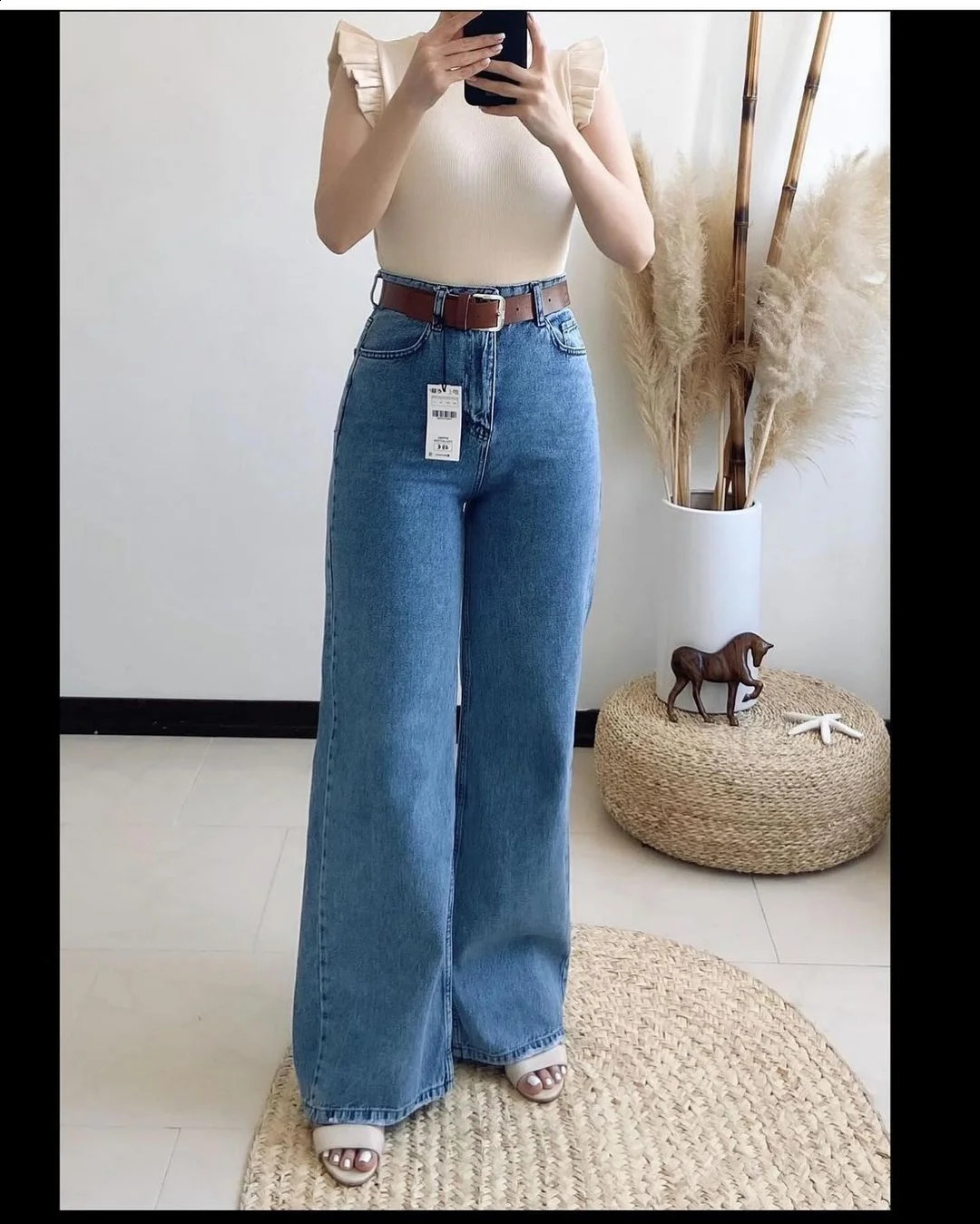 High Waisted Jeans Woman Street Hip Hop Vintage Washed Baggy Jeans Women Clothing Casual Wide Leg Versatile Pants Women Jeans 250113