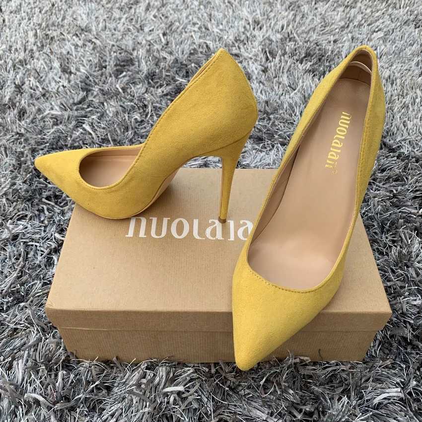 Brand New Hot Fashion Suede Leather Wan Shoes Sexy Stilettos Ladies High H 12Cm/10Cm/8Cm Pointed Toe Wen Pumps Z250121