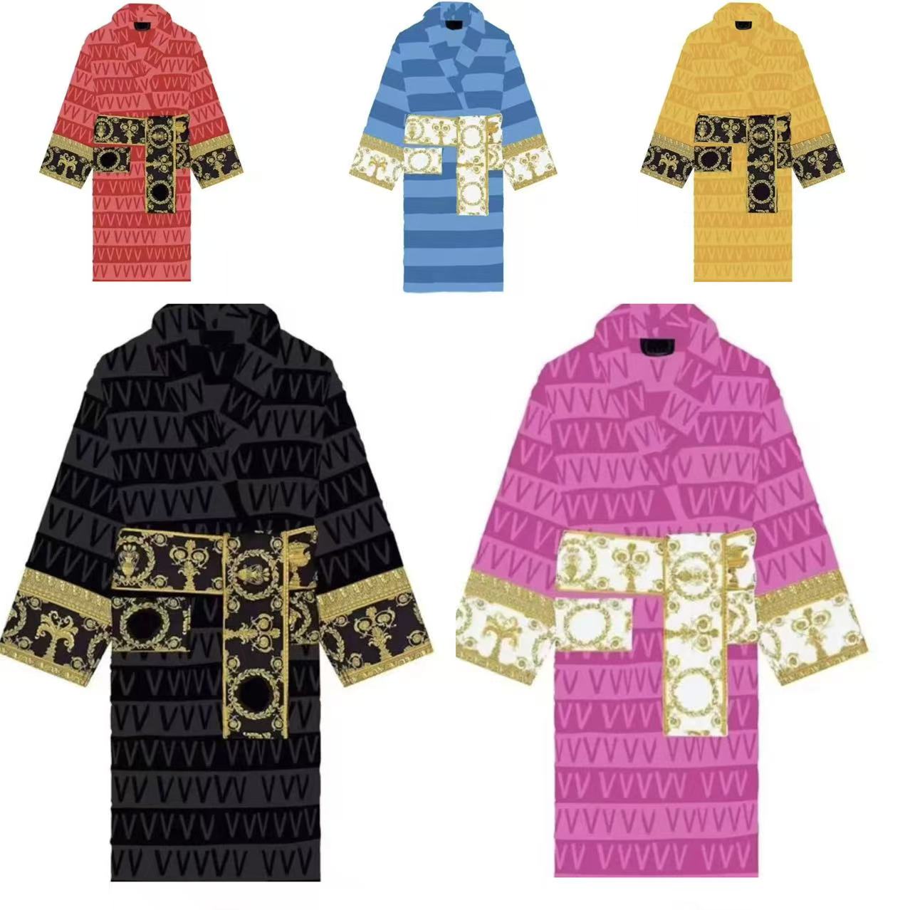 Bathrobe for men and women sleep robe unisex man cotton sleepwear night robe highquality bathrobe Brand designer robe breathable elegr size m-5xl