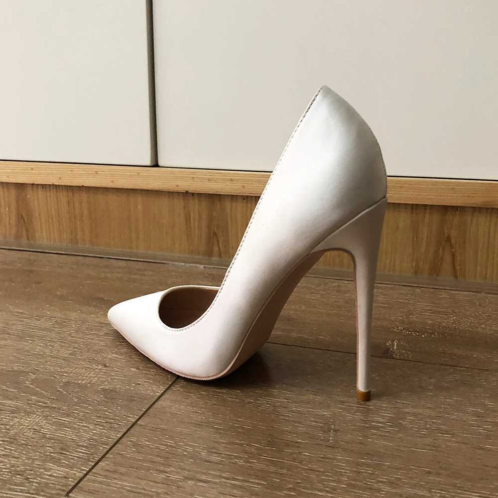 Veowalk Solid White Satin Wen Pointed Toe Slip On Stiletto hot Pumps Elegant Wedding Party High Heel Shoes Custizable Z250121
