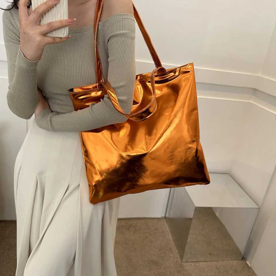 New Arrival Chic Colorful Shiny Handbag Women Underarm Bag Simple Pu Leather Totes Bags Women Shopping Party Shoulder Bag Y2k Girls Clutch T250227