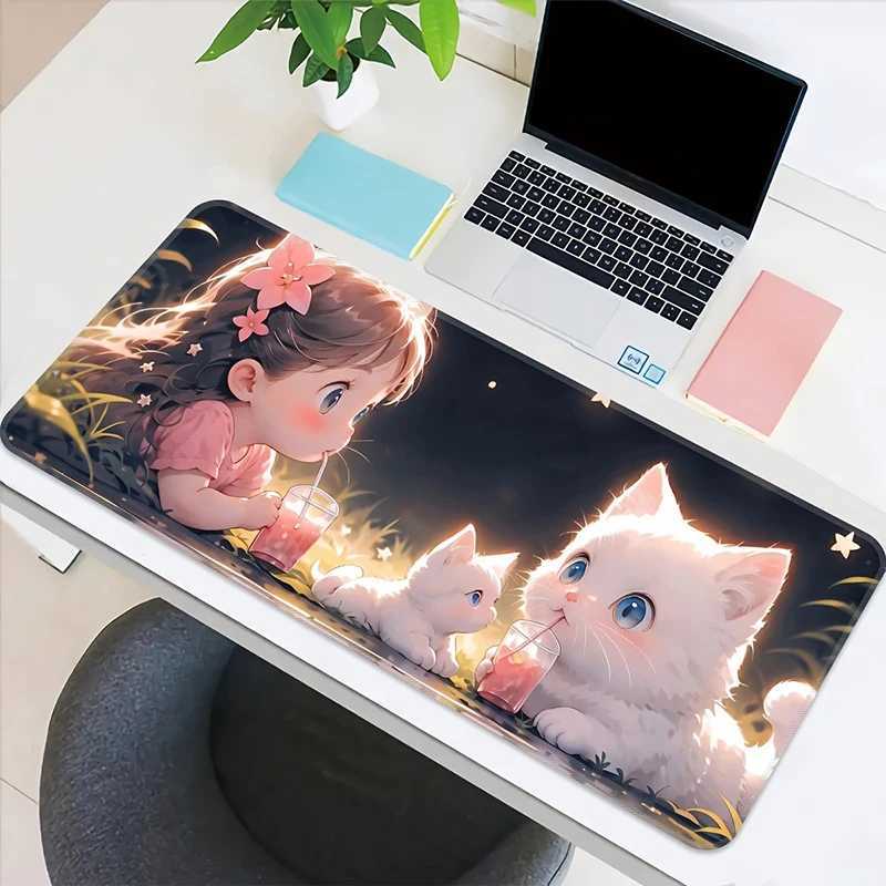 Cute Cats Mouse Pads Gamer Cabinet Desk Mat Computer and Office Supplies Keyboard Gaming Pad Mouspad Xxl Mousepad Speed Deskmat O250118