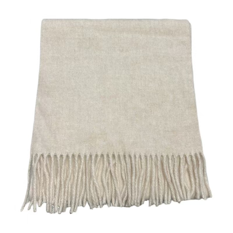 T107 Winter new high-grade pure color wool scarf female winter Korean style comfortable warm scarf neck