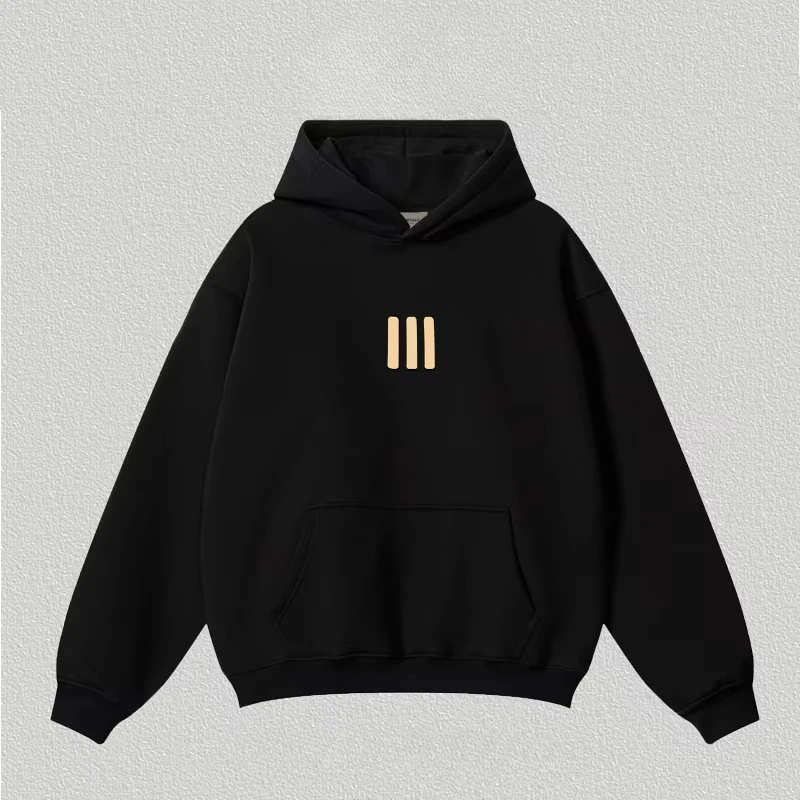 Men's Hoodies FOG Joint Three-bar Printed Hooded Sweater And Women's American High Street Trend Harajuku Y2K