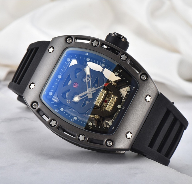 Super MillerRchard watch skull skeleton designer watch watches men watch automatic date luxury watch quartz watches size 44mm