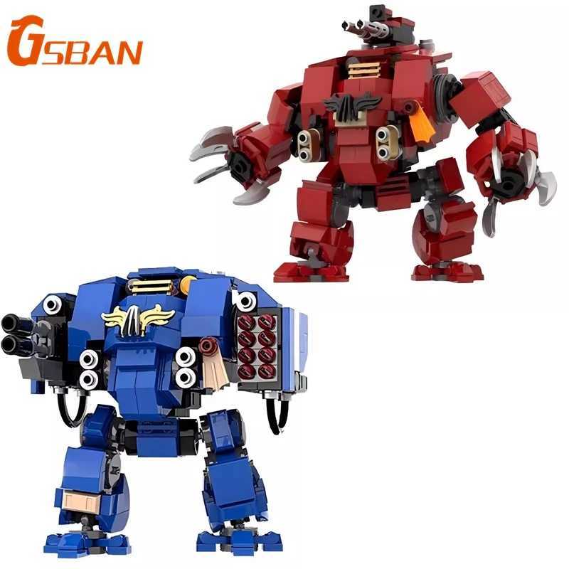 GSBAN Warhammer 40k Mech Robots Meche Figures MOC Set Building Blocks Kits Toys for Children Kids Gifts Toy Bricks C251121