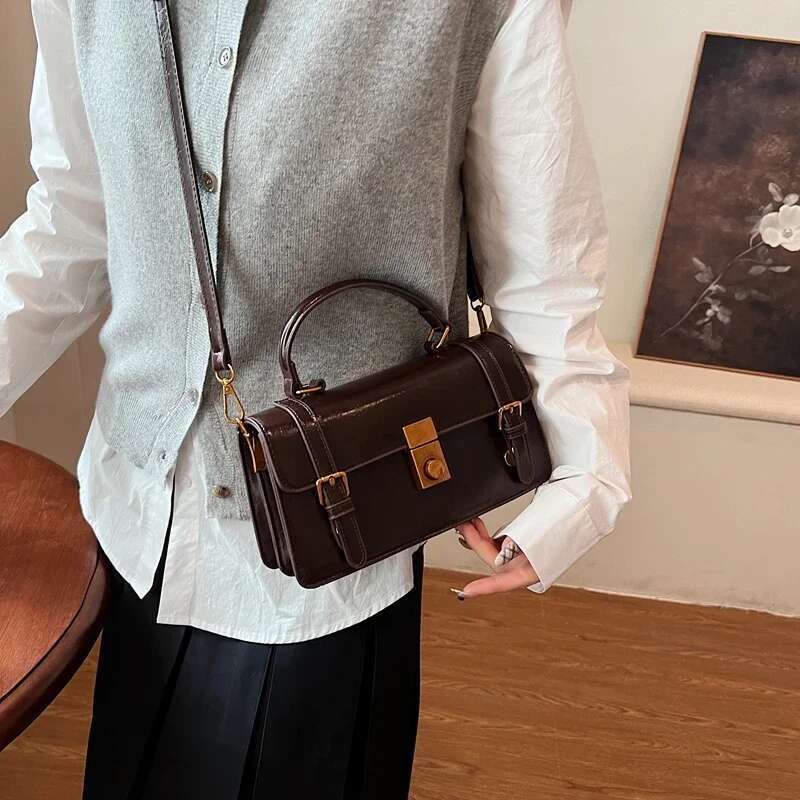 Small PU Leather Crossbody Bags Lady Short Handle Shoulder Bag for Women 2025 New Designer Y2K Handbags and Purses