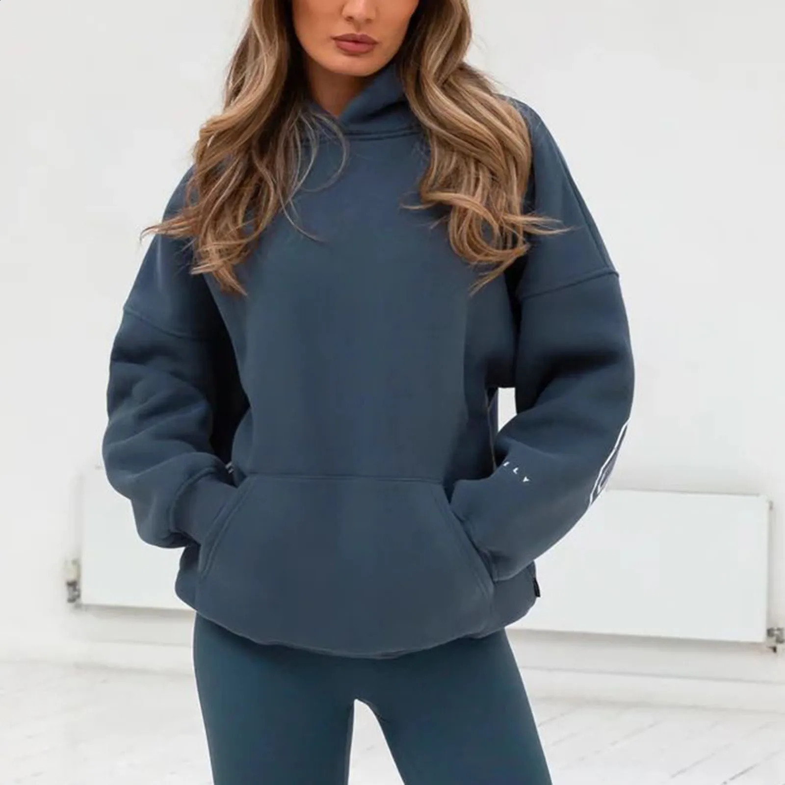 Classic Solid Color Simple Lazy Style Basic Hoodies For Men And Women Letter Printed Soft Sports Pullover Sweatshirt 250113