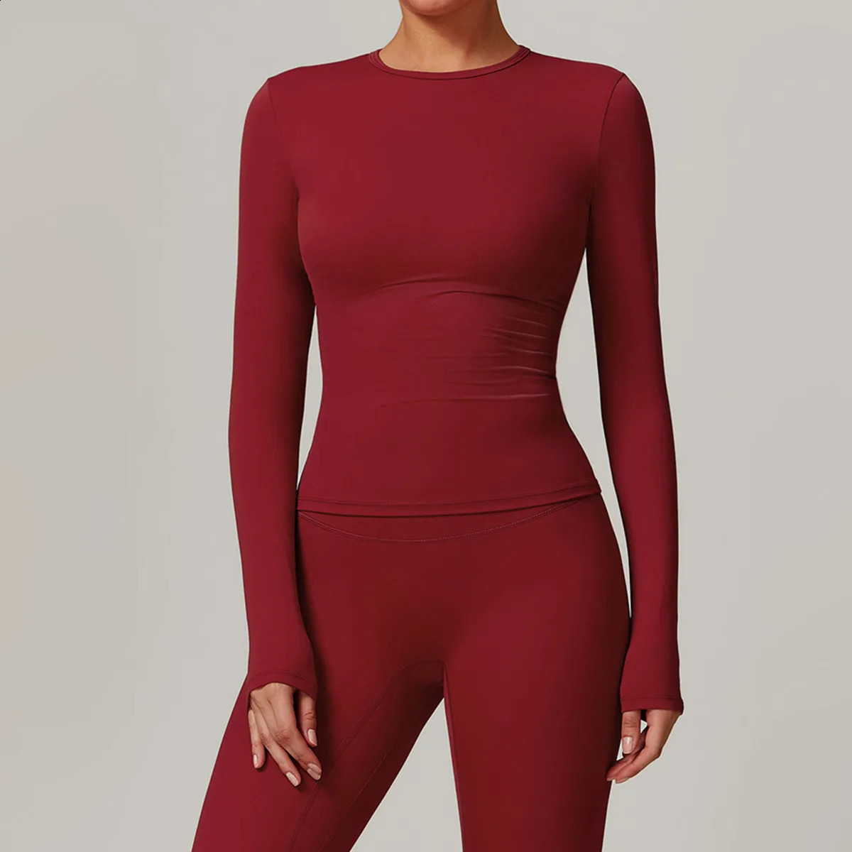 HGC Long Sleeve Workout Top Gym Pilates Clothes Women Active Wear Sports Shirt High Elastic Fitness Yoga Clothing Running Shirts 250120