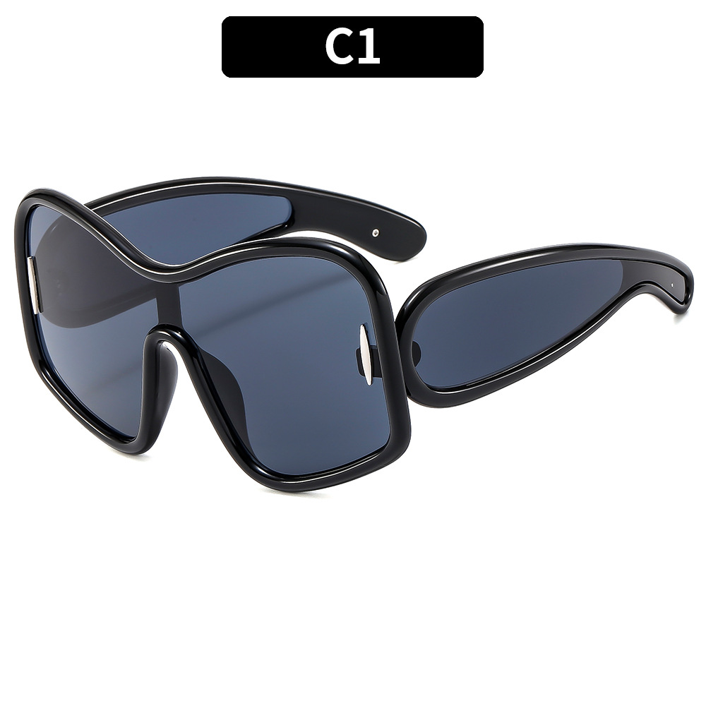 2025 Oversized large frame fashionable high-end sunglasses trendy cool sunglasses personalized sunglasses