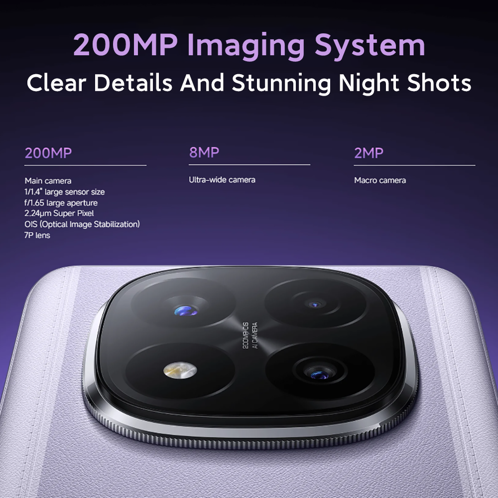 Global Version Redmi Note 14 Pro+ 5G Smartphone Snapdragon 7s Gen 3 200MP Rear Camera 120W HyperCharge IP68