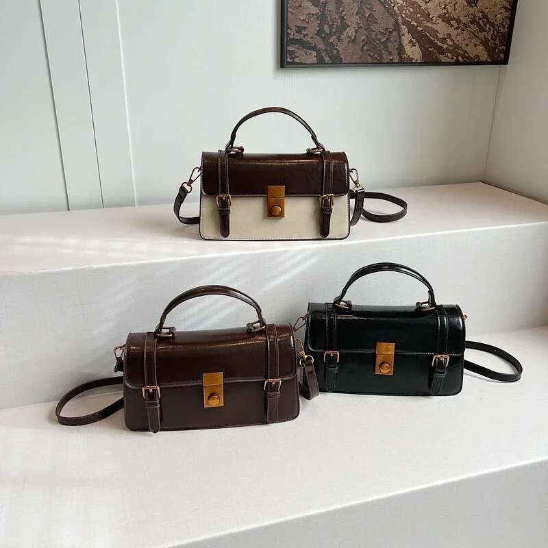 Small PU Leather Crossbody Bags Lady Short Handle Shoulder Bag for Women 2025 New Designer Y2K Handbags and Purses