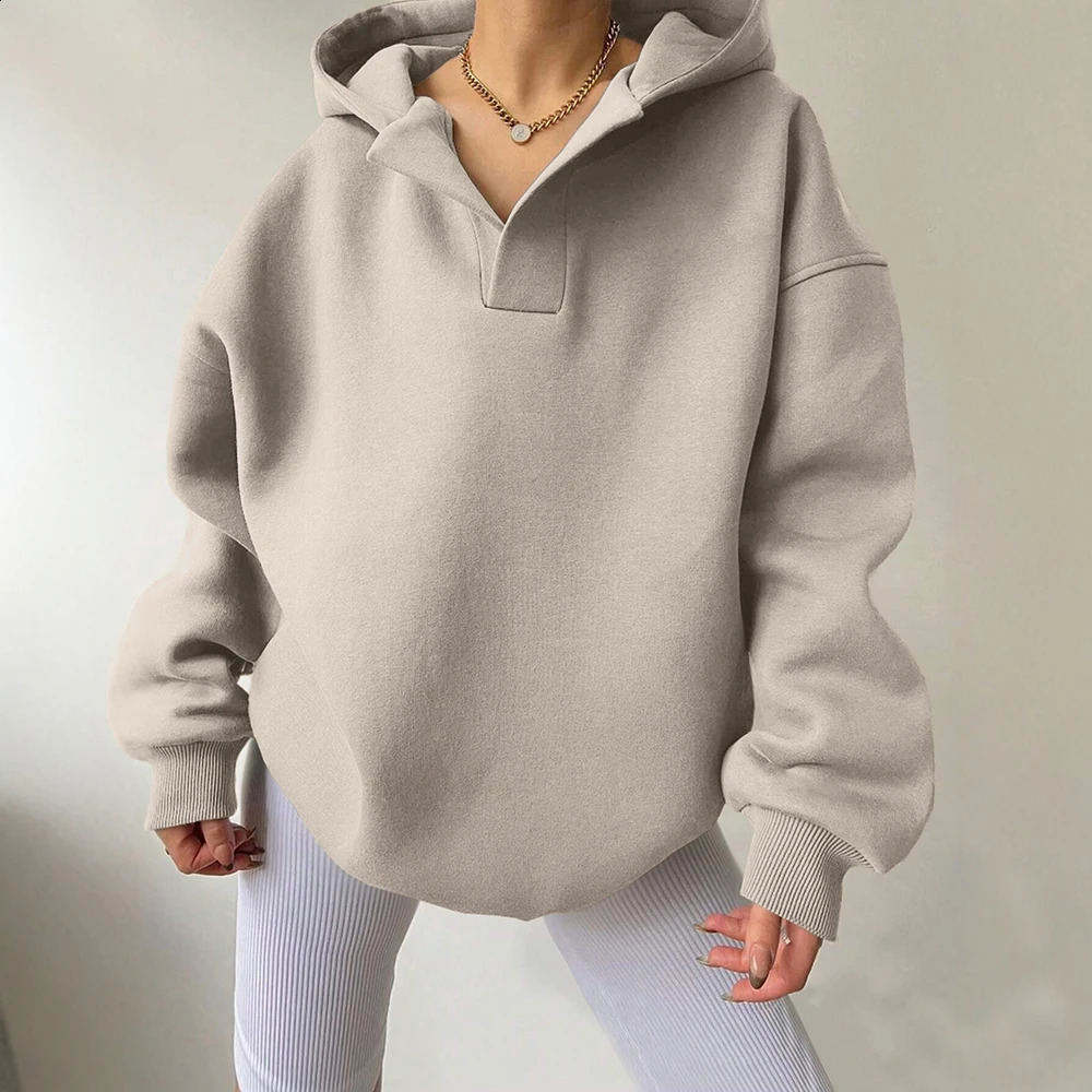 Mia Muse Womens Sweatshirts All Season Casual Basics Solid Color Pullover Long Sleeve Hoodie Work Sweatshirts 250113
