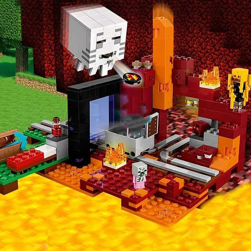 Compatible MOC Sets MC My World Series Building Blocks The Nether Portal Ghast Childrens Toys Gift W250115