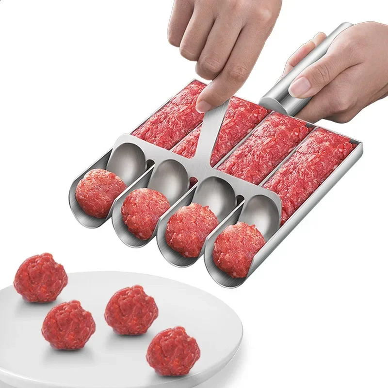 Easy-Release Non-Stick Meatball Maker Set-Manual Meatball Spoon for Effortless Fish Balls-Ideal Kitchen Tool for Home Cooking 250110
