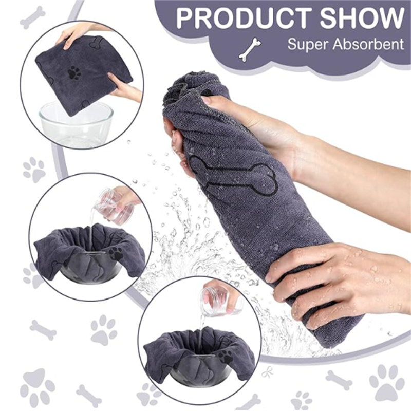 8 Pcs Bulk Cats Towels Puppy Microfiber Quick Drying Dog Paw Bath Towel Pet Bathing Supplies Absorbent for Medium Dogs Pets