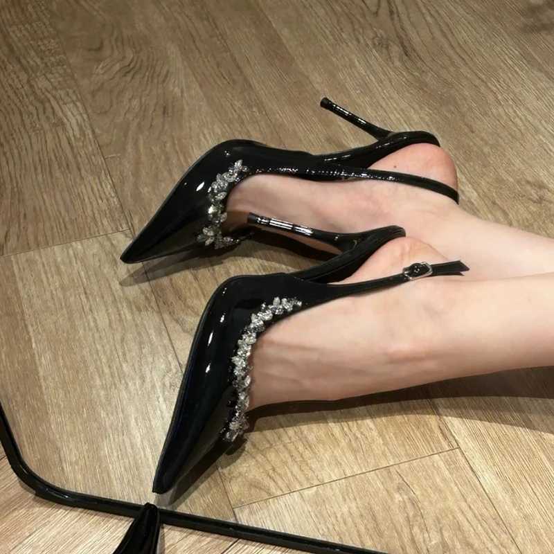 Summer High Heel Wen Sandals Fashion Hot Pointed Toe Crystal Shoes Ladies Elegant Dancing Party New Pumps Z250121