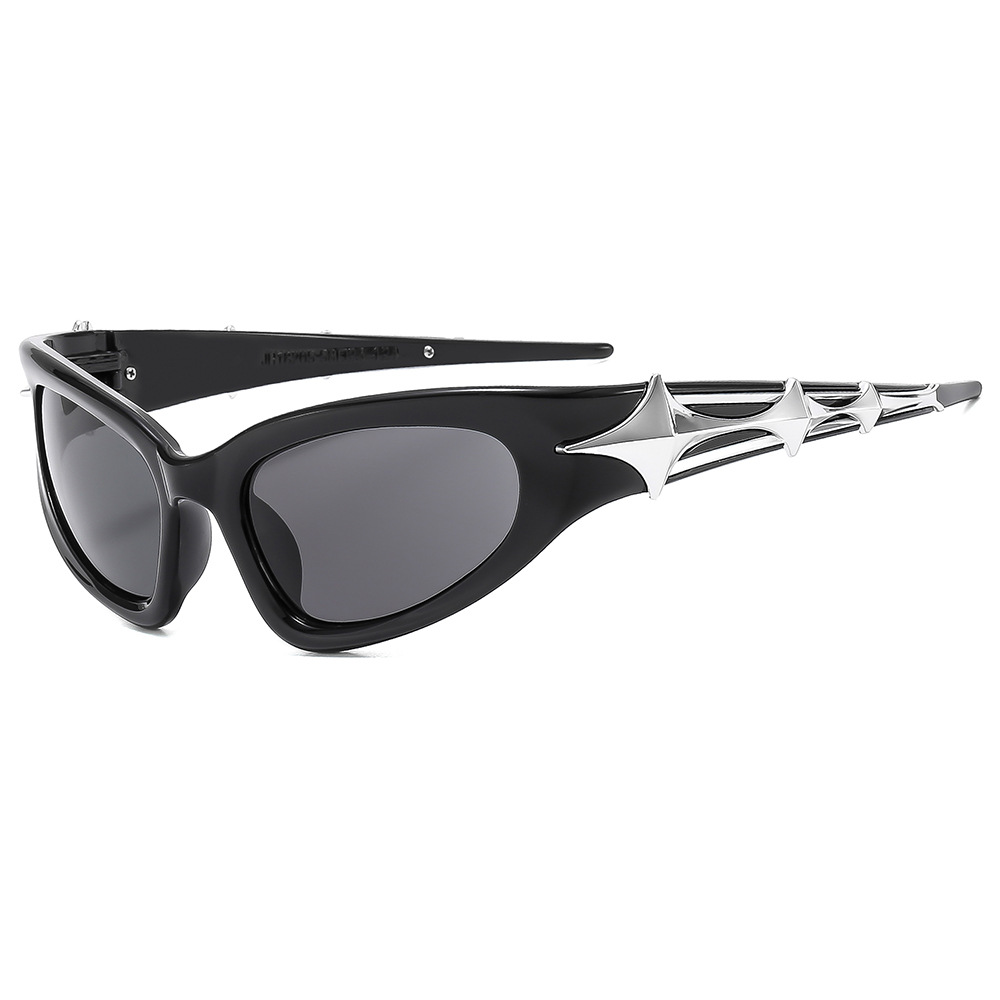 fashion Outdoor UV resistant sunglasses, futuristic technology oriented sunglasses, square star sunglasses