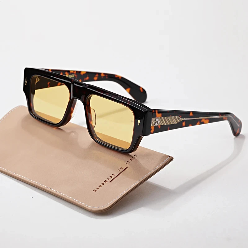 Handmade sunglasses DEVOTO Square Acetate Men Women Top Quality Eyewear Outdoor UV400 Protection Sunglasses 250117