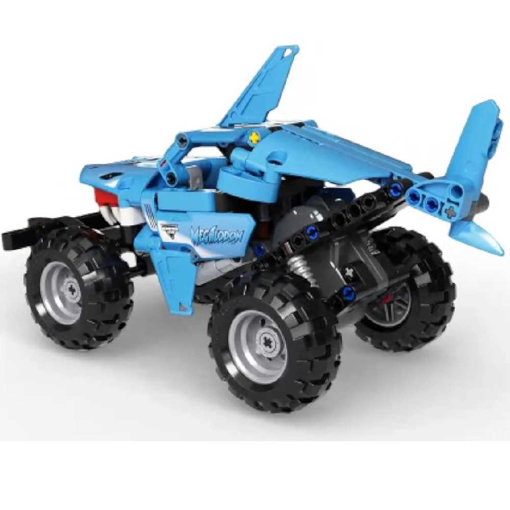Free shipping Technical Monster Jam Megalodon 42134 Building Blocks Set 2 in 1 Pull Back Shark Truck Race Car Model Boys Toys Christmas Gifts
