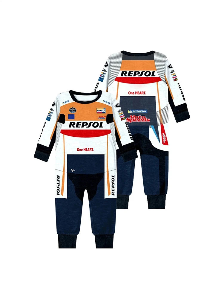 Selling Cotton Quick Drying Breathable Jumpsuit MOTO GP Outdoor Extreme Sports Baby Cycling Wear Crawling Clothes 250115