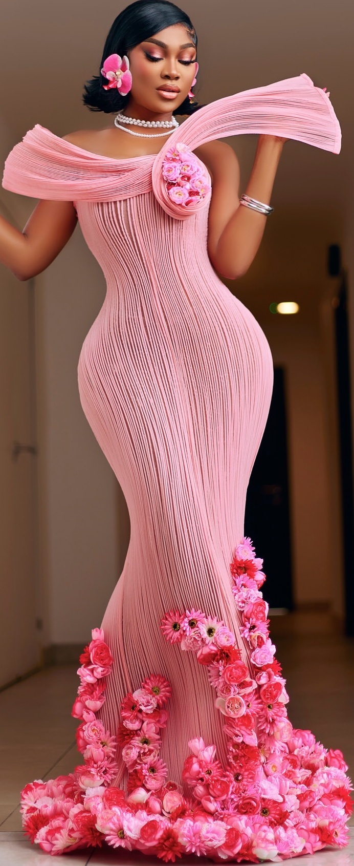 Aso Ebi Pink Mermaid Prom Dresses 2025 wers Illusion Stylish Evening Formal Party Second Birthday Engagement Gowns Plus Size Dress For Special Ocns
