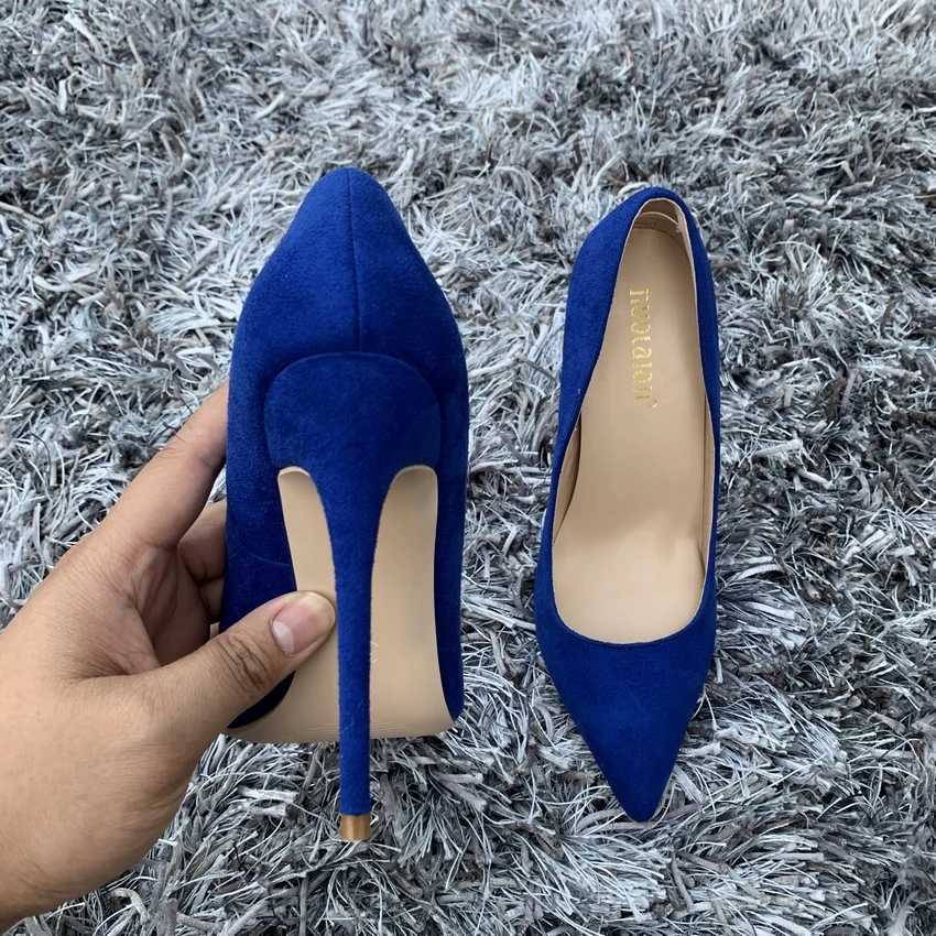 Brand New Hot Fashion Suede Leather Wan Shoes Sexy Stilettos Ladies High H 12Cm/10Cm/8Cm Pointed Toe Wen Pumps Z250121