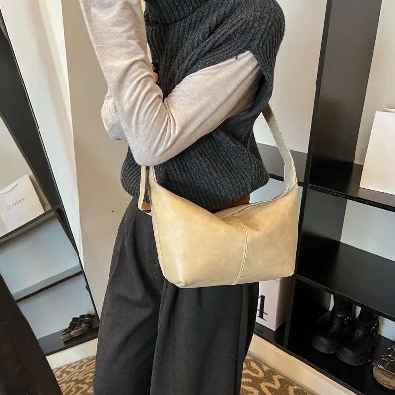 Small PU Leather Crossbody Bags Lady Vintage Hobo Shoulder Bag for Women 2025 Winter Y2K Fashion Handbags