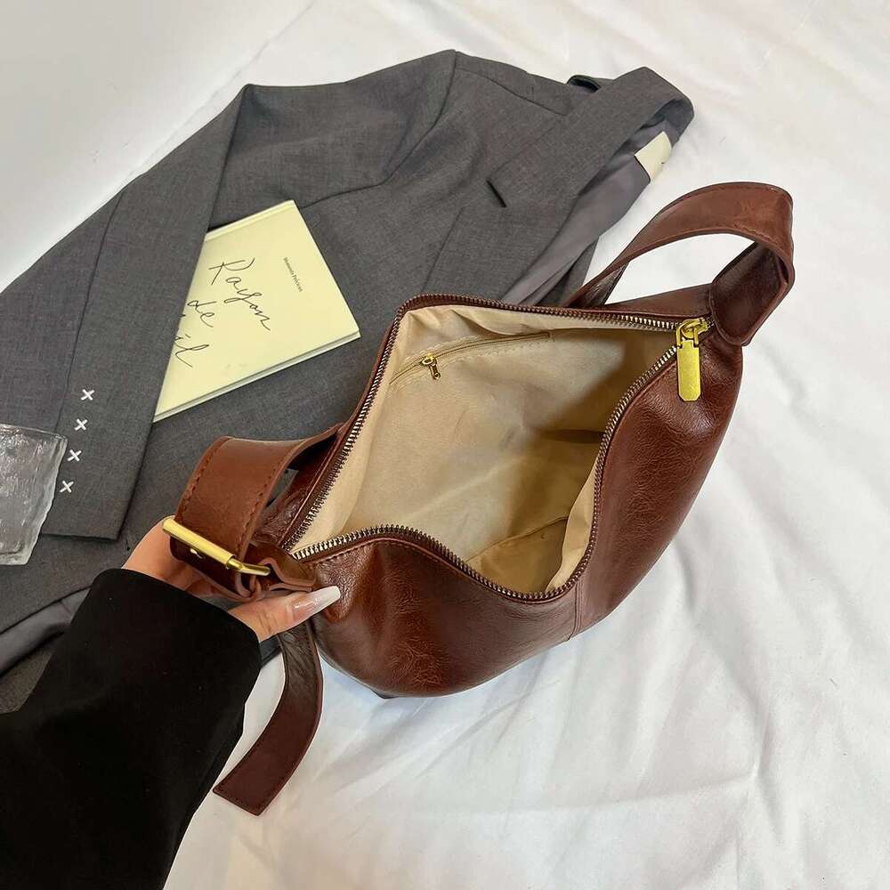 Small PU Leather Crossbody Bags Lady Vintage Hobo Shoulder Bag for Women 2025 Winter Y2K Fashion Handbags