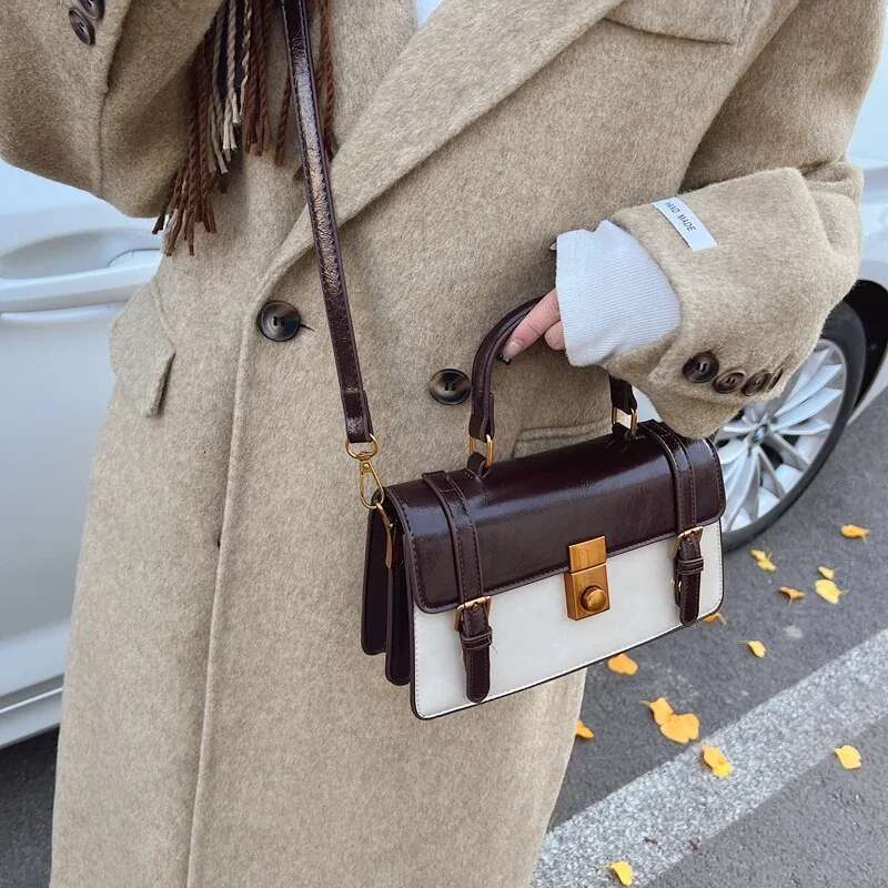 Small PU Leather Crossbody Bags Lady Short Handle Shoulder Bag for Women 2025 New Designer Y2K Handbags and Purses